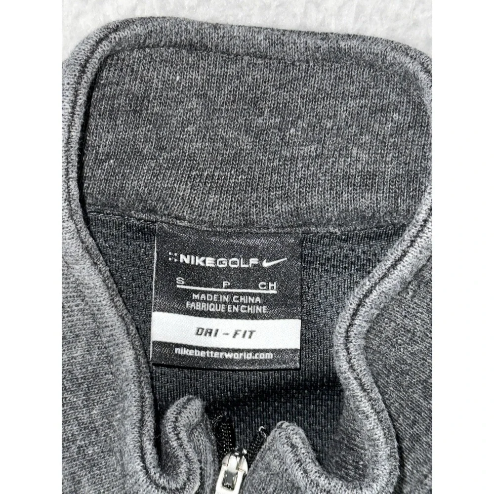 Nike Dri Fit Golf Jacket Men Small 1/4 Zip Pullover Mock Neck Preppy‎ Sporty